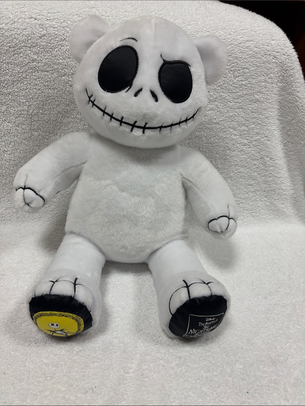 Build-A-Bear White Jack Skellington nightmare before Christmas plush bear